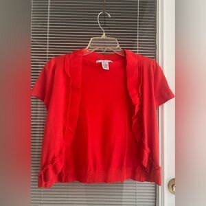 Grace Hot Pink Short Sleeve Cardigan Shrug Small